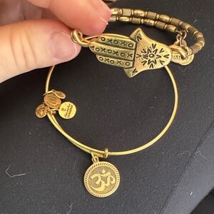 Alex and Ani Gold Charm Bracelet Set